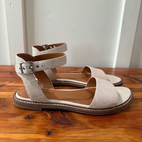 Lucky Brand Kimya Leather Sandals in Light Putty - Picture 3 of 7